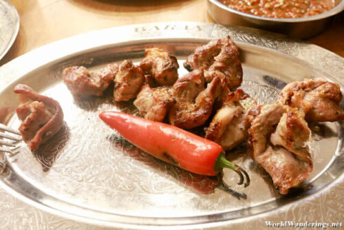 Lamb Skewers at Baran Et Mangal in Istanbul