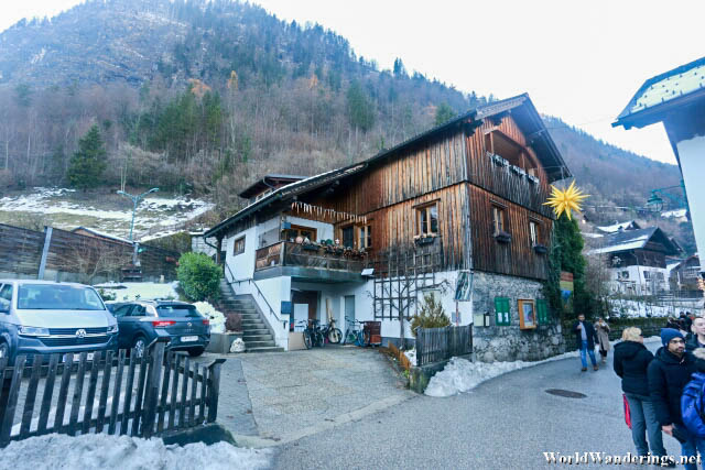 Wooden Houses at the Village of Hallstatt