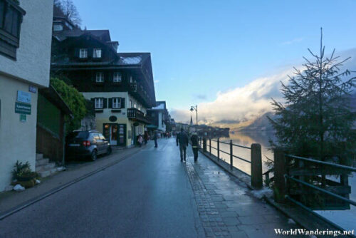 Walking Along the Main Street of Hallstatt