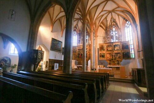 Inside the Catholic Church of Hallstatt