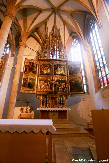 Altar at the Catholic Church of Hallstatt