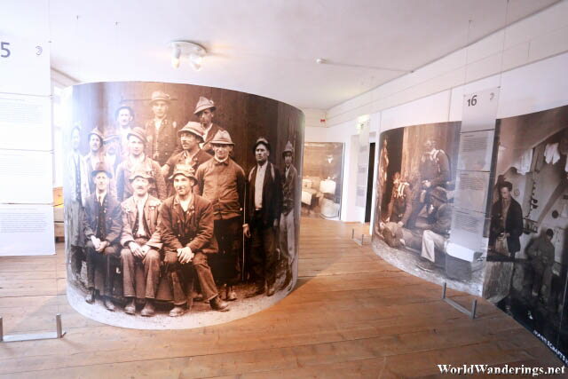 Posters with Information About the Salt Mines of Hallstatt