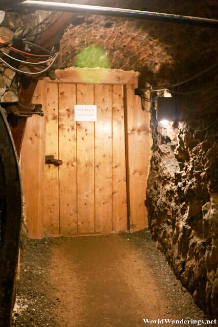 Door Inside the Christina Tunnel of Salzwelten Hallstatt