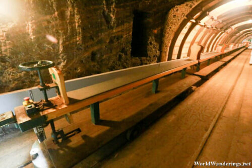 Passenger Train Inside the Salzwelten Hallstatt