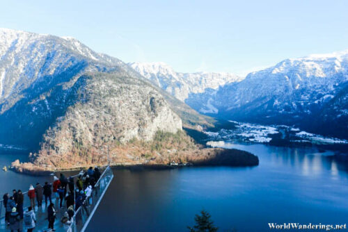 Admiring the View from Salzwelten Hallstatt