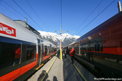 Arriving at Innsbruck Railway Station