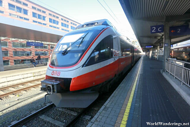 Train at Innsbruck Railway Station