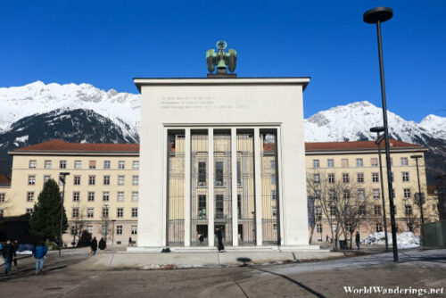 Monument at Eduard Wallnöfer Square in Innsbruck