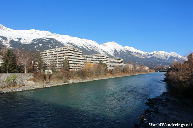 Walking Along the River Inn in Innsbruck