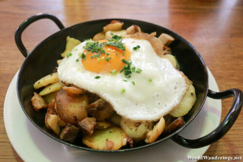 Tiroler Gröstl at Restaurant Stiftskeller Innsbruck