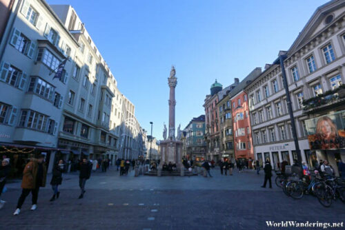 Walking Along the Maria Theresa Street in Innsbruck