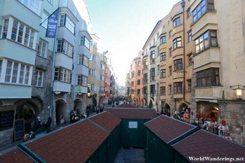 Above the Christmas Market at Innsbruck Old Town