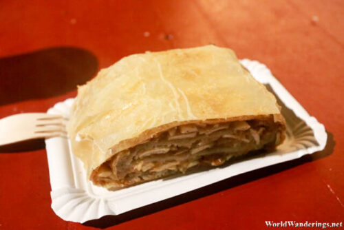 Apple Strudel at the Innsbruck Christmas Market