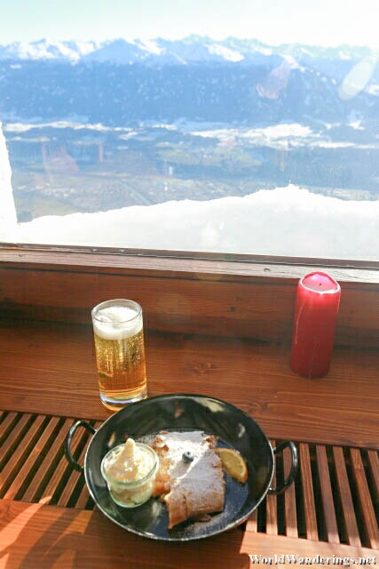 Apple Strudel at the Top of Innsbruck