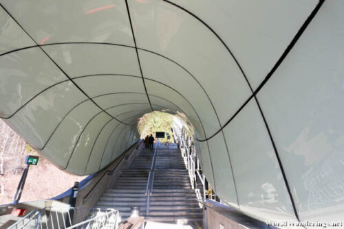 Inside the Alpenzoo Funicular Station