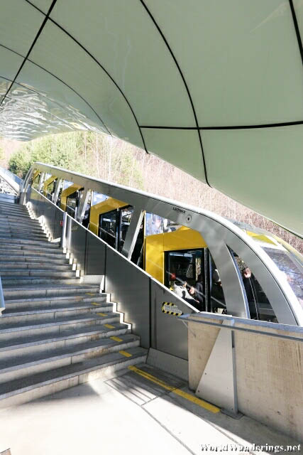 Funicular Stopped at the Alpenzoo Station