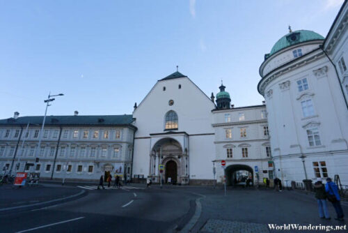 Outside the Hofburg Innsbruck