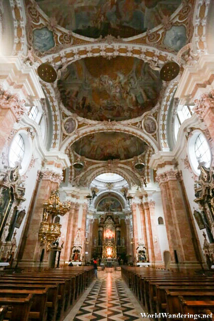 Baroque Interior of the Dom Saint Jakob in Innsbruck