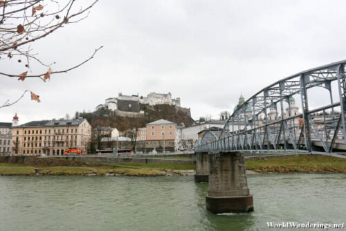 Old City of Salzburg from the River Salzach