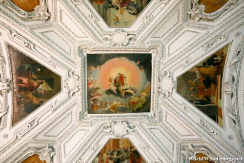 Beautiful Ceiling at the Salzburg Cathedral Museum