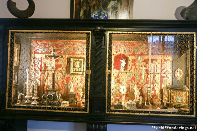 Cabinet at the Cabinet of Curiosities at the Salzburg Cathedral Museum