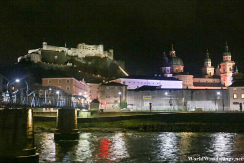 Historic Center of the City of Salzburg at Night