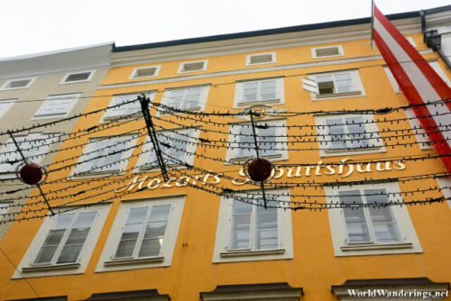 Outside Mozarts Geburtshaus