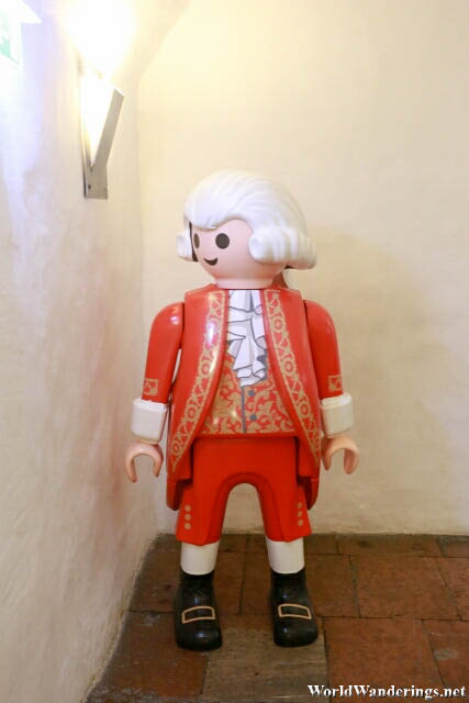 Realistic Replica of Wolfgang Amadeus Mozart at the Mozarts Geburtshaus