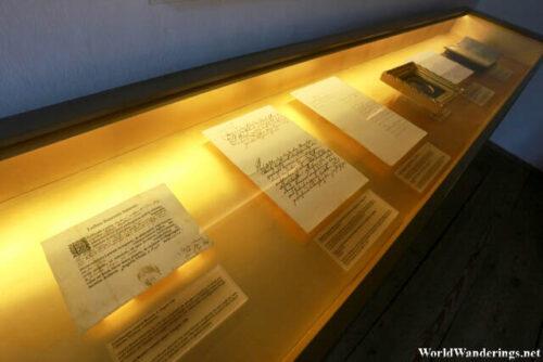 Letters on Display at Mozarts Geburtshaus