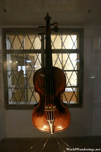 Violin on Display at Mozarts Geburtshaus