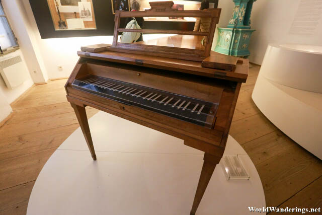 Keyboard on Display at the Mozart Geburtshaus in Salzburg