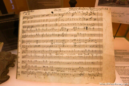 Sheet Music at the Mozart Geburtshaus in Salzburg