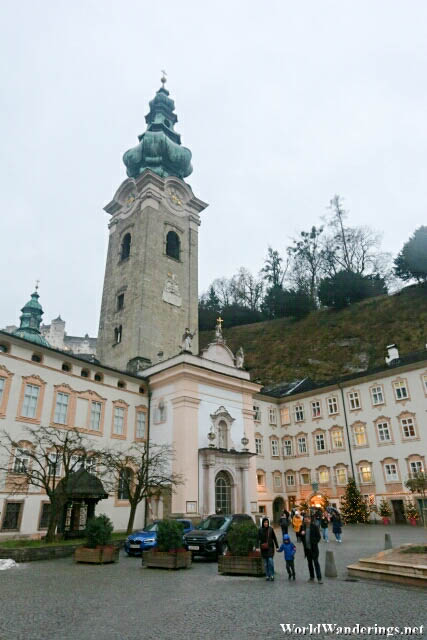 Outside the Church of Saint Peter in Salzburg