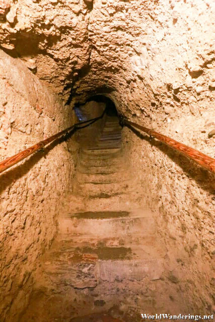 Walking Up the Tunnels of the Catacombs of the Abbey of Saint Peter in Salzburg