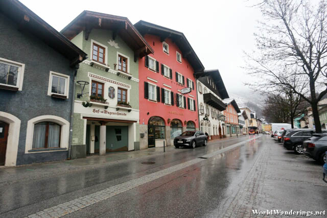 Walking Along the Main Street of Werfen