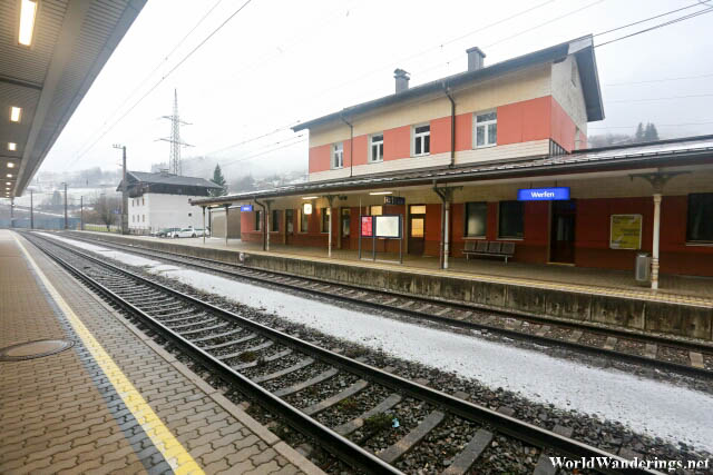 Waiting at Werfen Railway Station