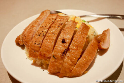 Pork Chop Fried Rice at Paradise Dynasty