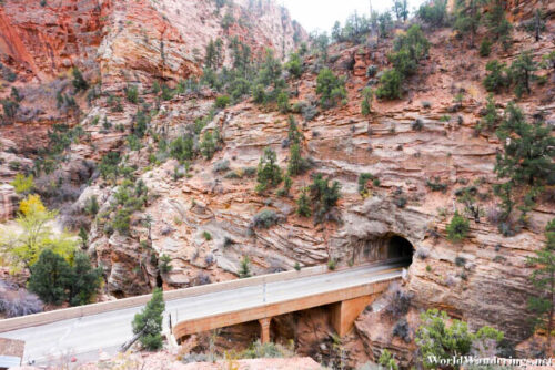 Coming out of the Zion-Mount Carmel Tunnel at Zion National Park