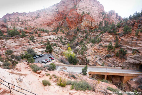 Car Park Near the Entrance to Zion-Mount Carmel Tunnel