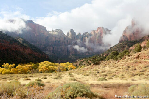 Mountains Behind the Zion Human History Museum