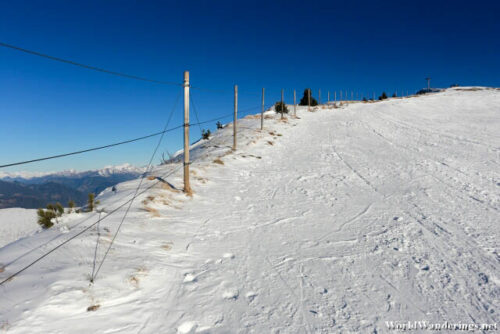 Walking Up the Trail at Seceda