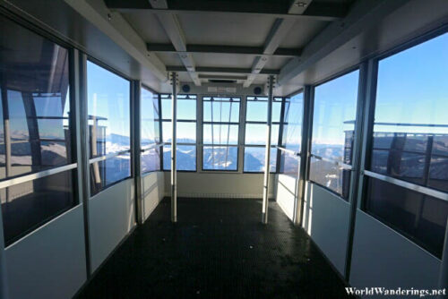 Inside the Gondola at Seceda